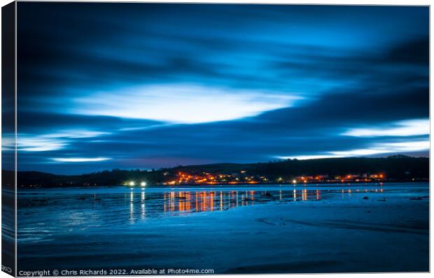 Dawn Over Ferryside Canvas Print by Chris Richards