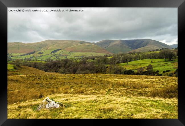 Howgill Fells from the Kirby Stephen Road Cumbria Framed Print by Nick Jenkins