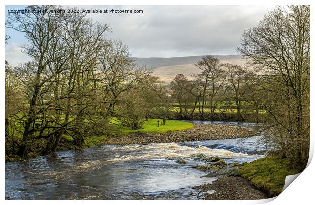 River Rawthey at Sedbergh Cumbria Print by Nick Jenkins