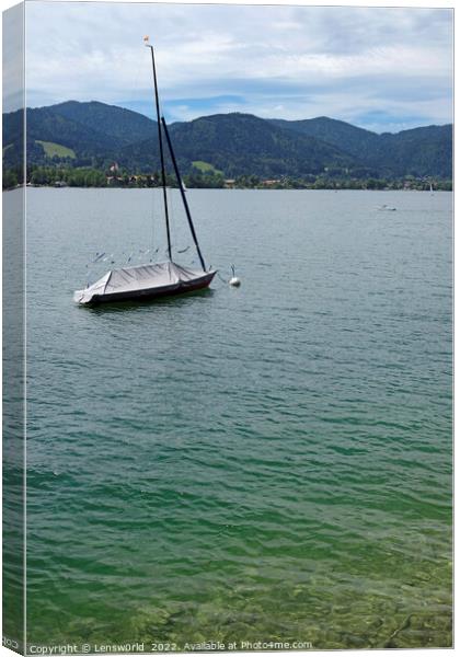 Beautiful view at lake Schliersee in Bavaria, Germany Canvas Print by Lensw0rld 