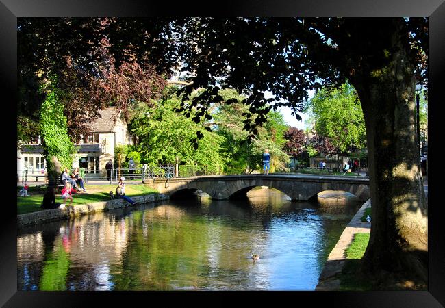 Bourton on the Water Cotswolds England UK Framed Print by Andy Evans Photos