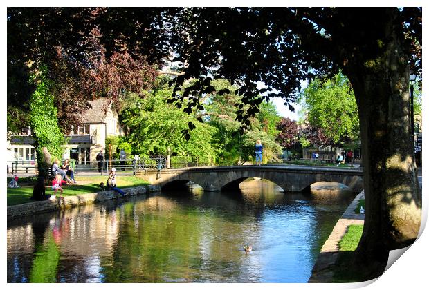 Bourton on the Water Cotswolds England UK Print by Andy Evans Photos