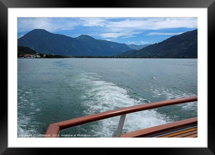 Beautiful view at lake Schliersee in Bavaria, Germany Framed Mounted Print by Lensw0rld 