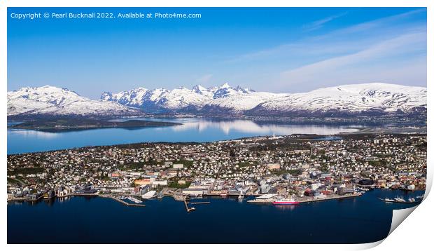 Tromso Cityscape Norway Panoramic Print by Pearl Bucknall