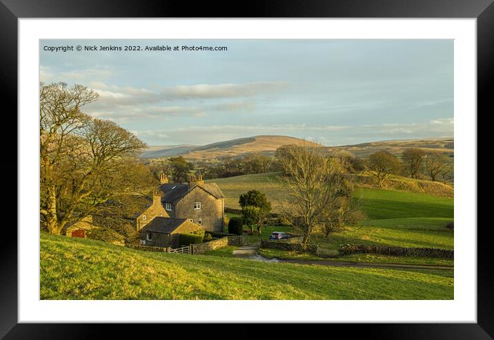 The View from the Howgills to Garsdale Cumbria Framed Mounted Print by Nick Jenkins