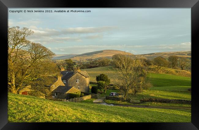 The View from the Howgills to Garsdale Cumbria Framed Print by Nick Jenkins