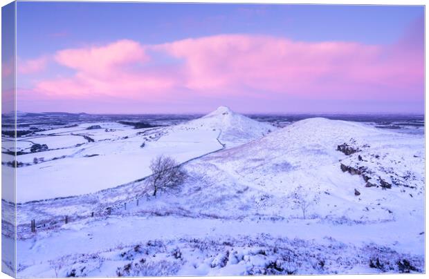 Path to Roseberry Topping in the snow Canvas Print by Kevin Winter