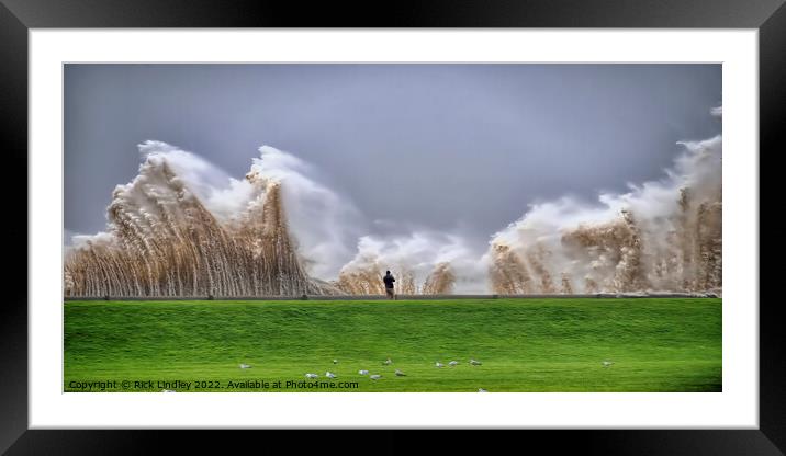 A Brave, Crazy or Wet Photographer Framed Mounted Print by Rick Lindley