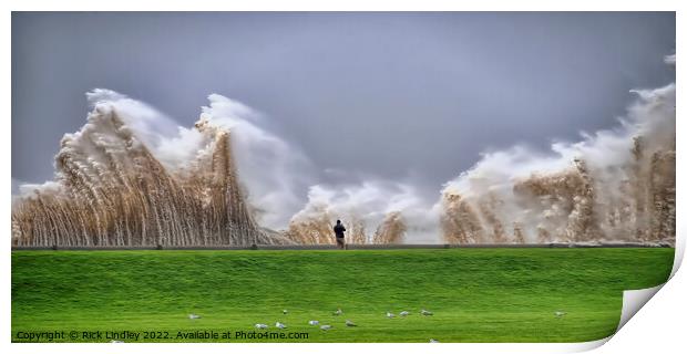 A Brave, Crazy or Wet Photographer Print by Rick Lindley