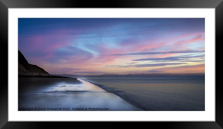 The final light of day, Abersoch. Framed Mounted Print by David McGeachie