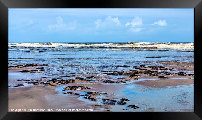 Castlerock beach, Northern Irelaand Framed Print by jim Hamilton