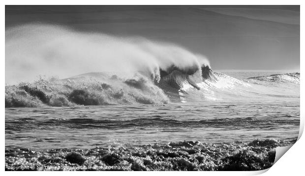 Rough Seas at Lunanbay Scotland Print by Joe Dailly