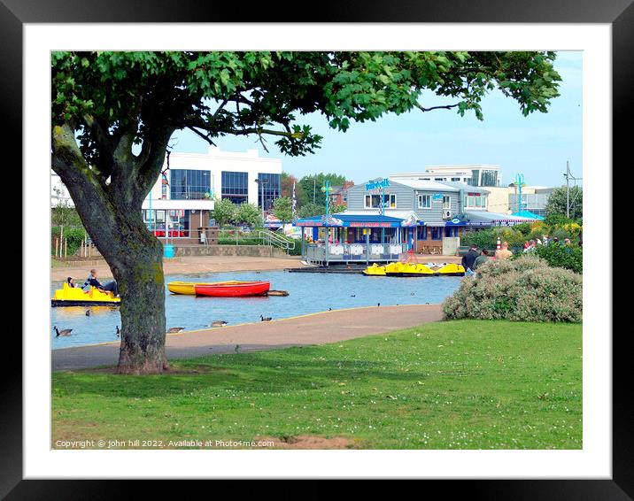 Boating lake, Skegness, Lincolnshire. Framed Mounted Print by john hill