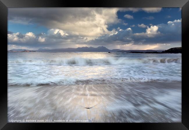 Mellon Udrigle Shimmering Light Wester Ross   Framed Print by Barbara Jones