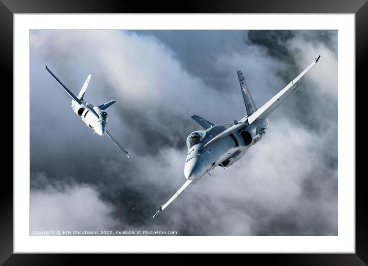 Flying with Hornets Framed Mounted Print by Kris Christiaens