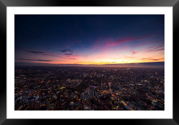 Sunset from The Shard Framed Mounted Print by Garry Stratton