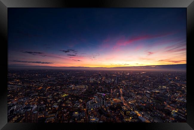 Sunset from The Shard Framed Print by Garry Stratton