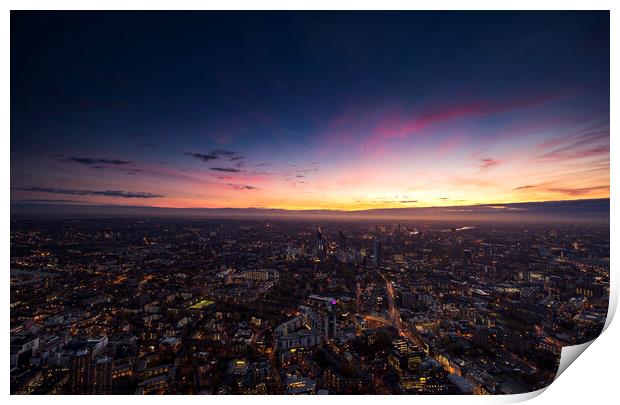 Sunset from The Shard Print by Garry Stratton
