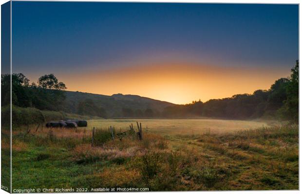Sunrise Over The Sleeping Giant Canvas Print by Chris Richards