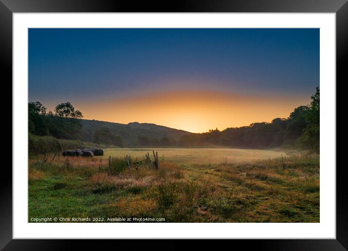 Sunrise Over The Sleeping Giant Framed Mounted Print by Chris Richards
