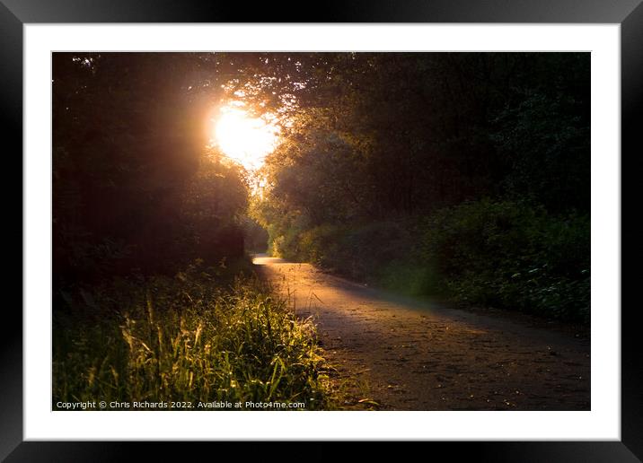Sunrise on the Line Framed Mounted Print by Chris Richards