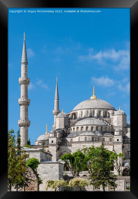 Blue Mosque, Istanbul Framed Print by Angus McComiskey