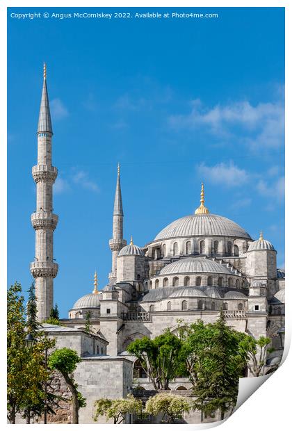 Blue Mosque, Istanbul Print by Angus McComiskey