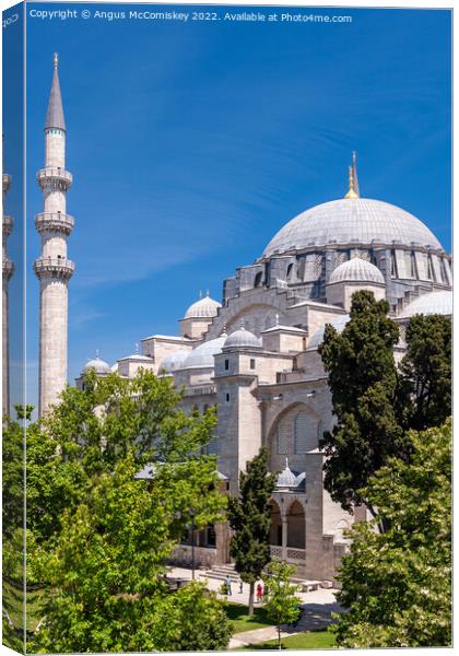 Suleymaniye Mosque, Istanbul Canvas Print by Angus McComiskey