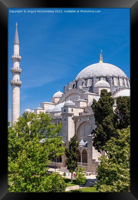 Suleymaniye Mosque, Istanbul Framed Print by Angus McComiskey