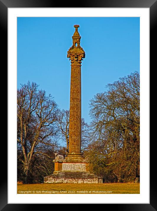 The Monument 1845 Framed Mounted Print by GJS Photography Artist