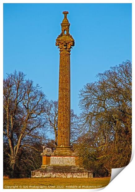 The Monument 1845 Print by GJS Photography Artist