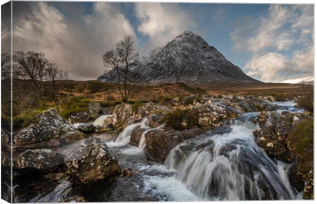 Buachaille Etive Mor in Winter Canvas Print by Clive Ashton