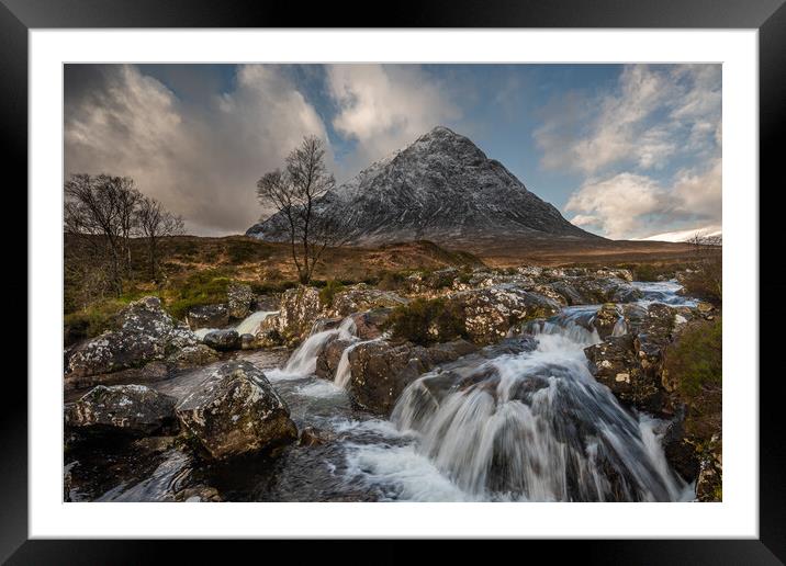 Buachaille Etive Mor in Winter Framed Mounted Print by Clive Ashton
