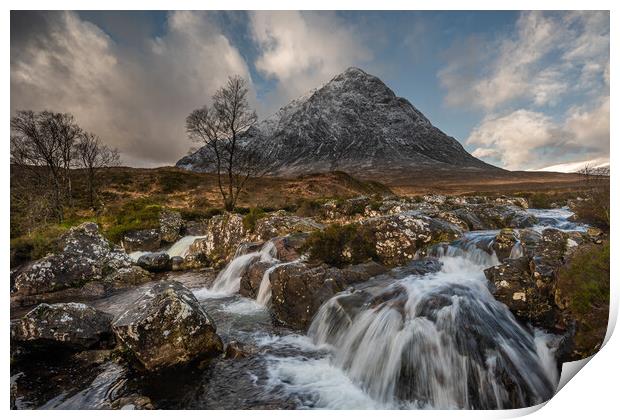 Buachaille Etive Mor in Winter Print by Clive Ashton