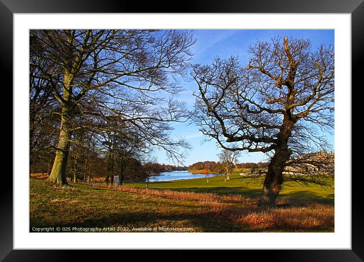 Lake View from the Hill Framed Mounted Print by GJS Photography Artist