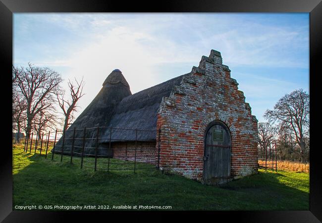 Ice House Thatched Roof Framed Print by GJS Photography Artist