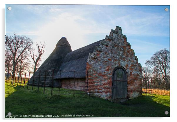 Ice House Thatched Roof Acrylic by GJS Photography Artist