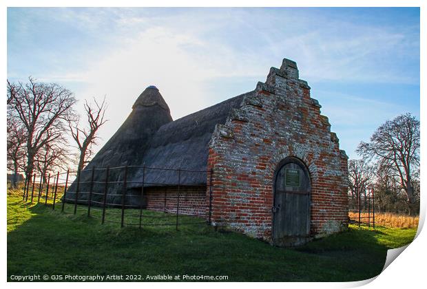 Ice House Thatched Roof Print by GJS Photography Artist