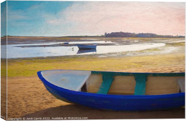 An afternoon at La Gaviota beach at low tide - Illa Cristina -2  Canvas Print by Jordi Carrio