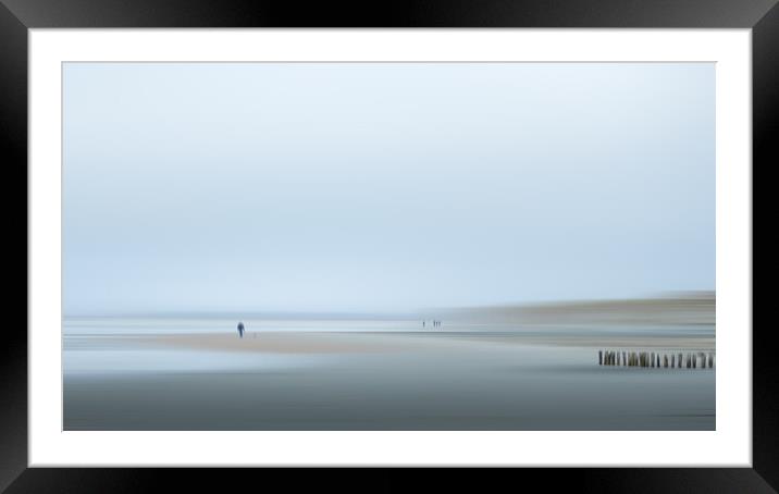 Abstract Beach, West Wittering Framed Mounted Print by Mark Jones