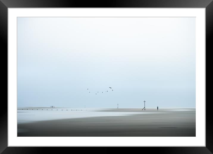 Abstract Beach, West Wittering Framed Mounted Print by Mark Jones