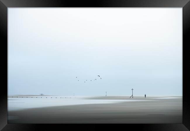 Abstract Beach, West Wittering Framed Print by Mark Jones