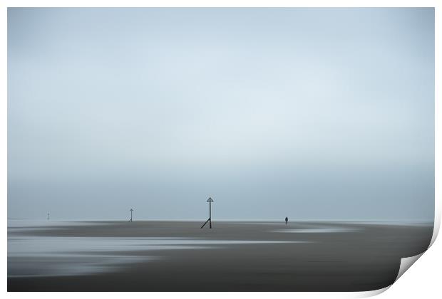 Abstract Beach, West Wittering Print by Mark Jones