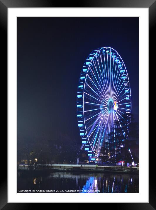 Ferris wheel 2 at Fortezza da Basso Florence Framed Mounted Print by Angela Wallace