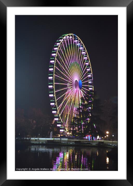 Ferris wheel at Fortezza da Basso Florence Framed Mounted Print by Angela Wallace