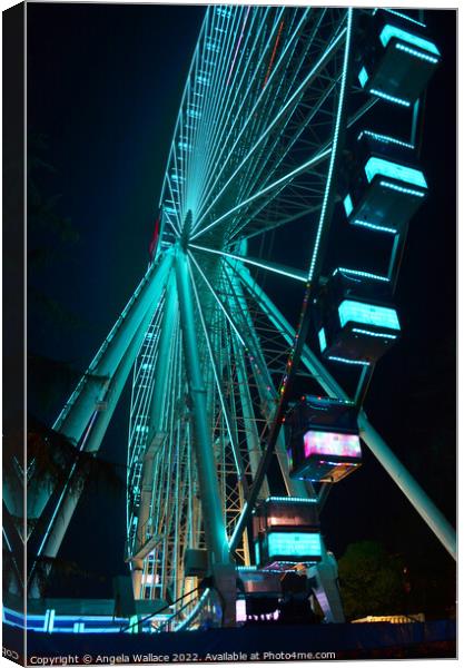 Ferris wheel 4 at Fortezza da Basso Florence Canvas Print by Angela Wallace