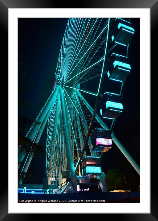 Ferris wheel 4 at Fortezza da Basso Florence Framed Mounted Print by Angela Wallace