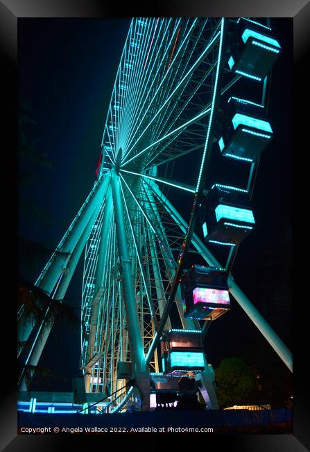 Ferris wheel 4 at Fortezza da Basso Florence Framed Print by Angela Wallace