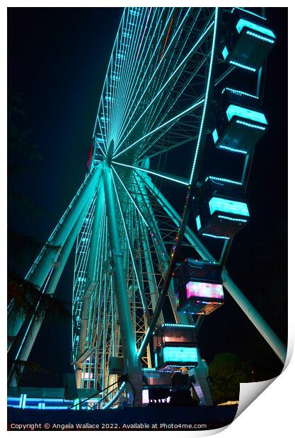 Ferris wheel 4 at Fortezza da Basso Florence Print by Angela Wallace
