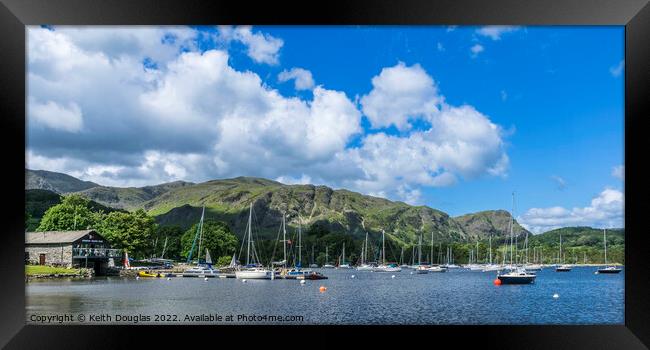 Boats on Coniston Framed Print by Keith Douglas